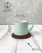 ماگ سرامیکی براق لبه طلایی - Image 8