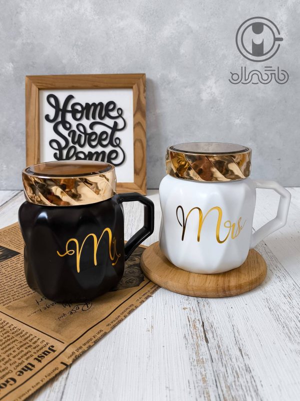 ست ماگ ‌درب‌‌آینه Mr & Mrs