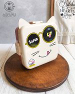 لانچ باکس دوطبقه وارداتی طرح گربه - Image 5