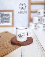 شات سرامیکی لبه مشکی طرح shine