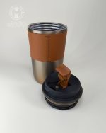 خرید تراول ماگ کافی دور چرمی