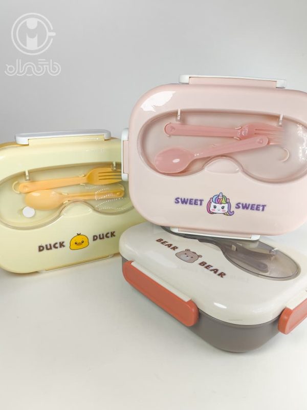 خرید لانچ باکس استیل 4 قسمته حیوانات