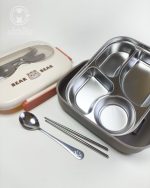 خرید لانچ باکس استیل 4 قسمته حیوانات