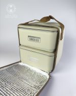 لانچ باکس دو عددی کیف‌ دار استیل LUNCH BOX مکعبی - Image 2