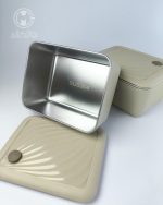 لانچ باکس دو عددی کیف‌ دار استیل LUNCH BOX مکعبی - Image 5