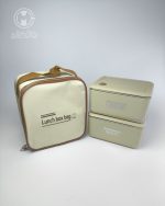 لانچ باکس دو عددی کیف‌ دار استیل LUNCH BOX مکعبی