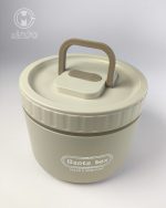 لانچ باکس سه عددی کیف‌ دار استیل bento box - Image 7