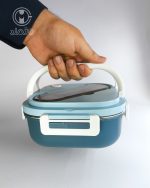 لانچ باکس استیل healthy life مکعبی - Image 11