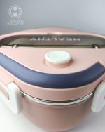 لانچ باکس استیل healthy life مکعبی - Image 4