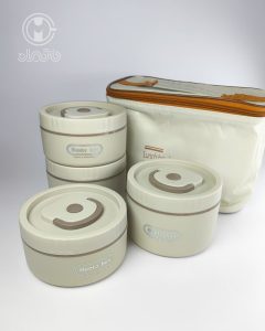 لانچ‌ باکس چهار عددی کیف دار استیل bento box