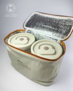 لانچ باکس چهار عددی کیف‌ دار استیل bento box - Image 6