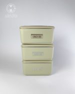 لانچ باکس سه عددی کیف‌ دار استیل LUNCH BOX مکعبی - Image 7