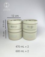 لانچ باکس چهار عددی کیف‌ دار استیل bento box - Image 4