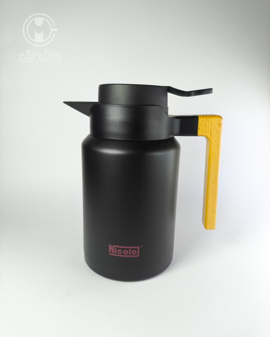 فلاسک مسافرتی استیل 1500ml مشکی مات nicolo نیکولو